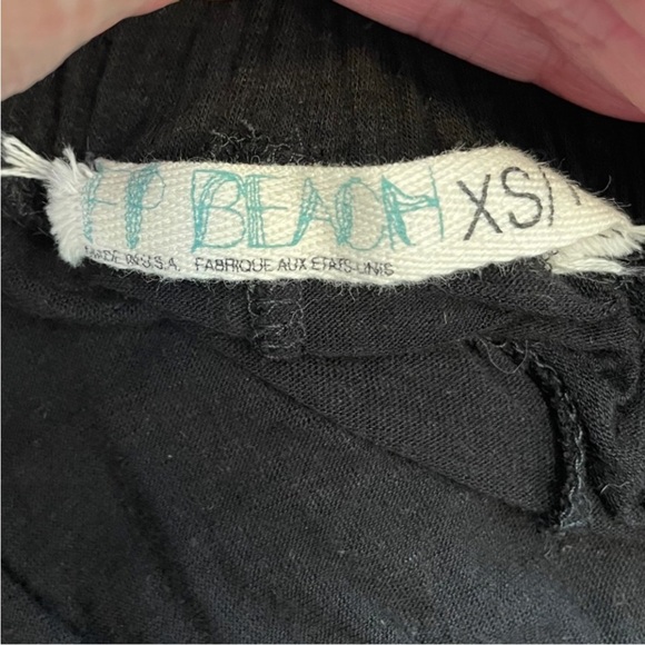 Free People Beach Black High Slit Lightweight Ruffle Hem Maxi Skirt Size XS - Picture 7 of 10